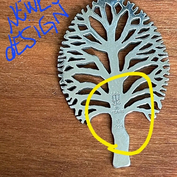 Retired James Avery Le Arbre Pendant, this is the older design, PLS SEE ALL PICS - Picture 5 of 10